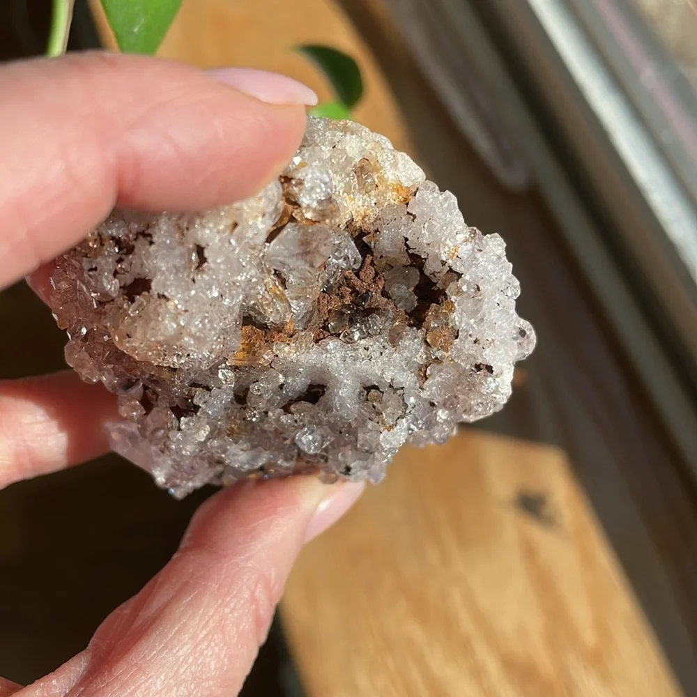 Highly complex lavender pink Quartz amethyst cluster with hematite! - Picture 6 of 7